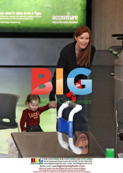 Marcia Cross Departs LAX with Twins