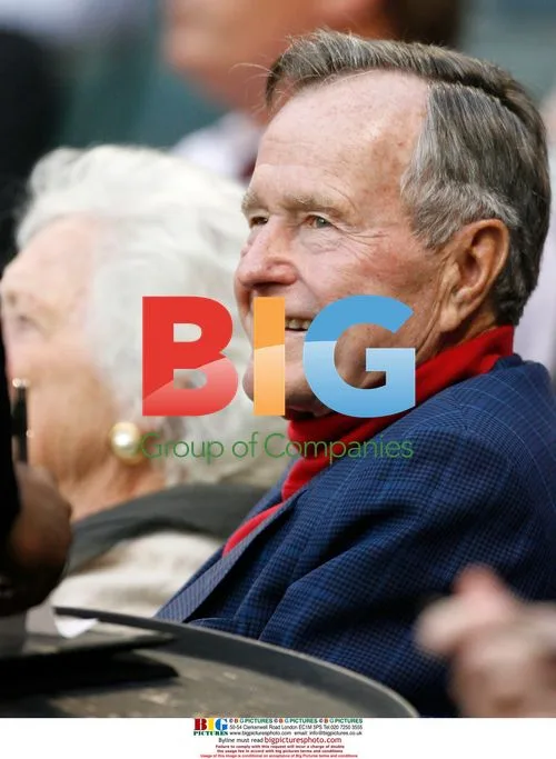 George H.W. Bush at Baseball Game