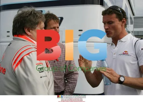 Norbert Haug and David Coulthard at British Grand Prix