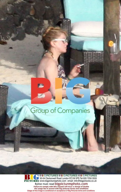 Catherine Deneuve on holiday in Mauritius