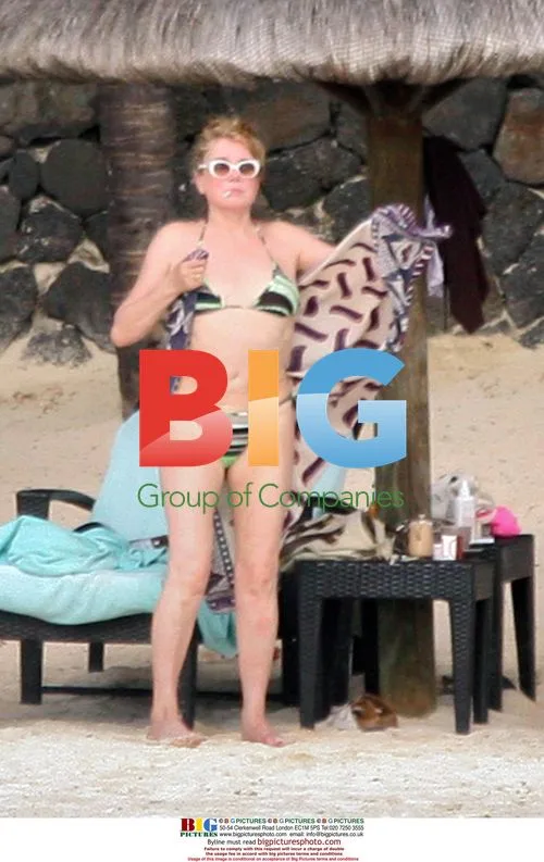 Catherine Deneuve with family in Mauritius