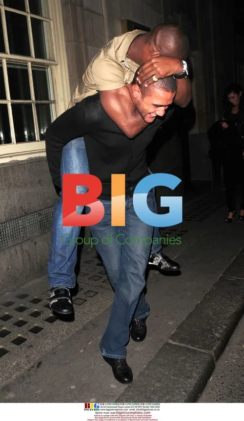 Leroy Lita getting piggyback ride after night out