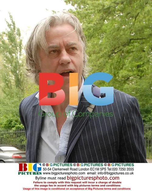 Sir Bob Geldof arrives home after trip