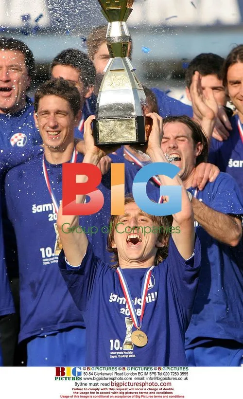 Luka Modric Celebrates Croatia League Trophy