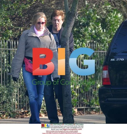 Paul McCartney and Heather Mills with Baby