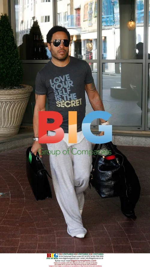 Lenny Kravitz Leaving Hotel in London
