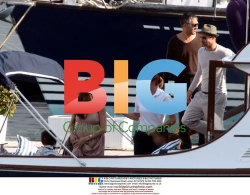 Brad Pitt and Angelina Jolie with kids on Paul Allen's yacht