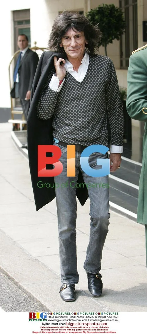 Ronnie Wood outside Harrods in London