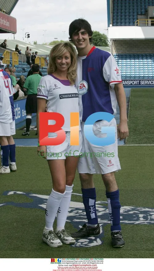 Grace Adams-Short and Mikey Dalton at Celebrity Soccer Six