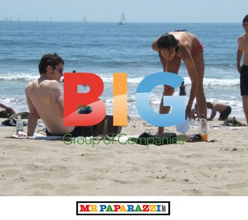 Elijah Wood and Pamela Racine on Venice Beach