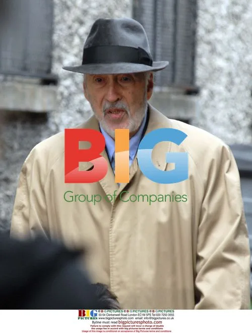 Colin Farrell and Christopher Lee on 'Triage' film set