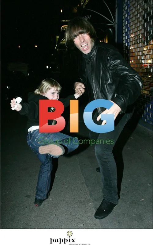 Liam Gallagher and son Gene do kung-fu in London