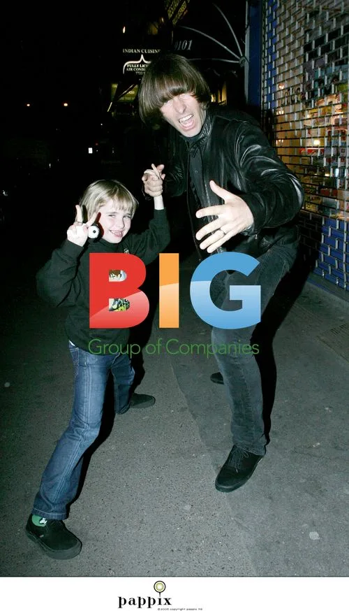 Liam Gallagher and son Gene out in London