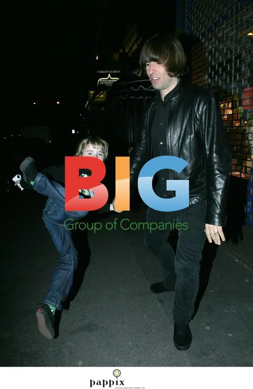 Liam Gallagher and son Gene perform kung-fu moves