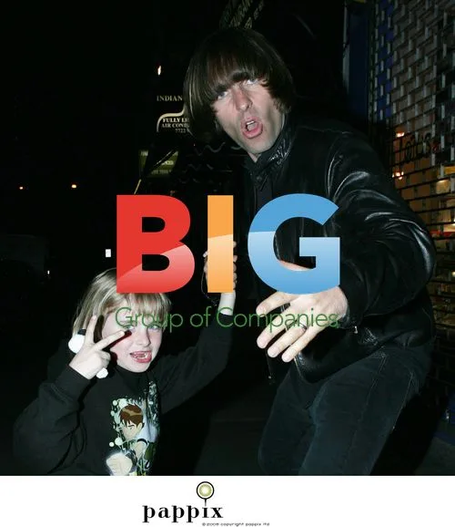 Liam Gallagher and son Gene kung-fu in London