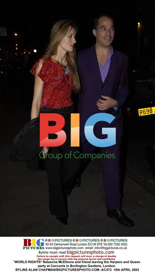Natascha McElhone leaves party