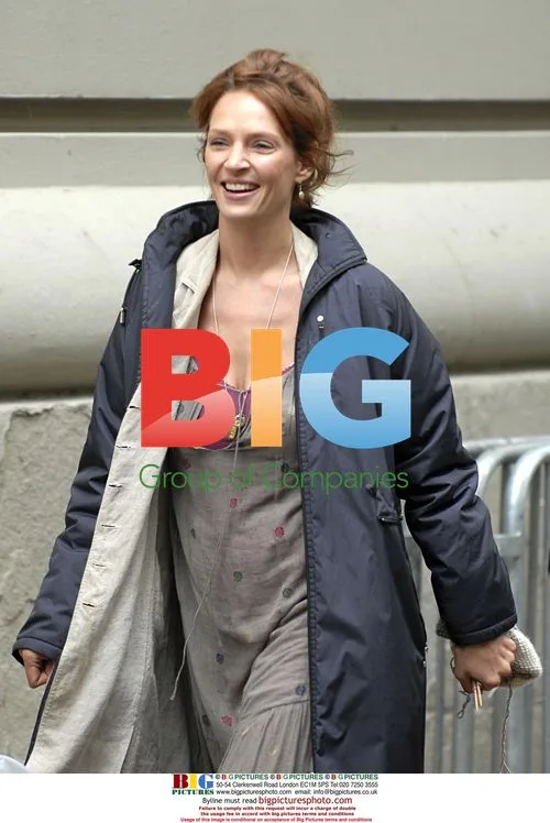 Uma Thurman, Ethan Hawke on film set