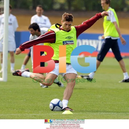 Steven Gerrard at England training session