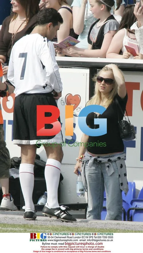 Tina OBrien and Ryan Thomas at Charity Football Match