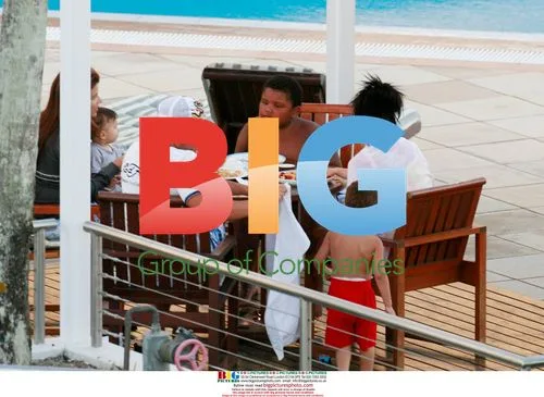 Katie Price and Family at Hotel Pool