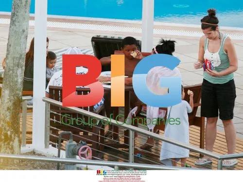 Katie Price and Family at Hotel Pool