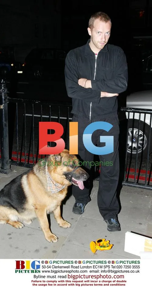 Chris Martin with Oscar the Dog