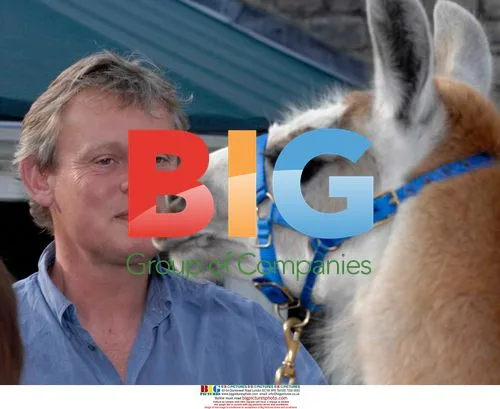Martin Clunes and a Llama