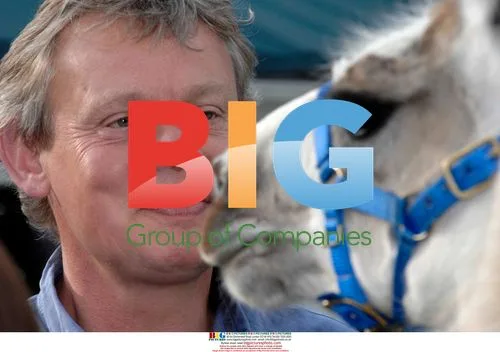 Martin Clunes with Llama in Dorset