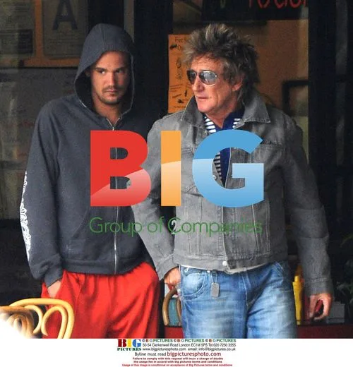 Rod Stewart and son Sean in Bel Air