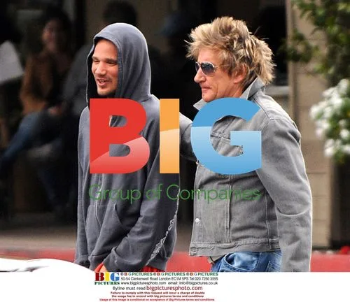 Rod Stewart and son Sean in Bel Air
