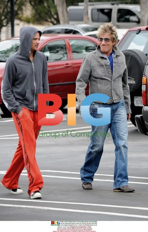 Rod Stewart with son Sean in Bel Air
