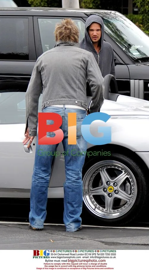 Rod Stewart and son Sean in Bel Air