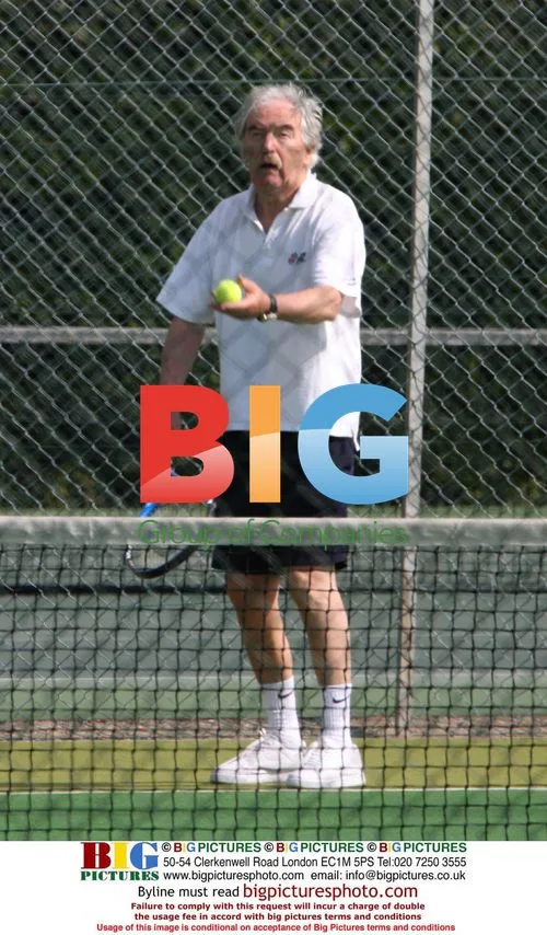 Des Lynam Plays Doubles Tennis
