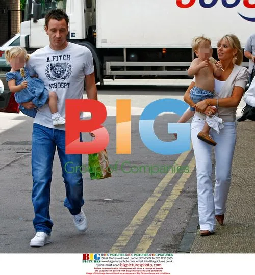 John Terry with family in Surrey, UK