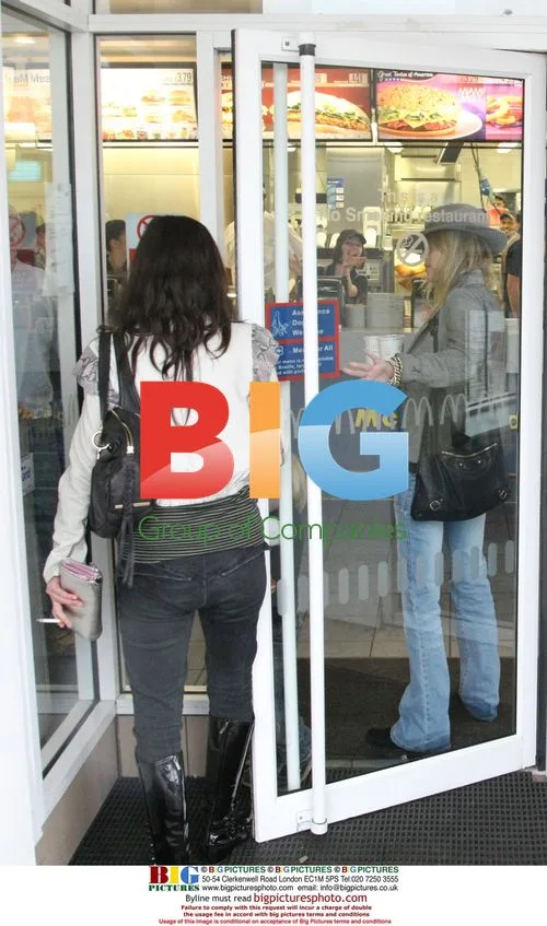 Kate Moss visits Macdonalds in Northolt
