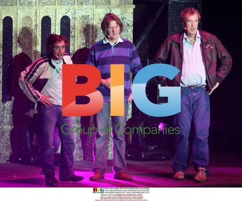 Top Gear presenters on stage in London