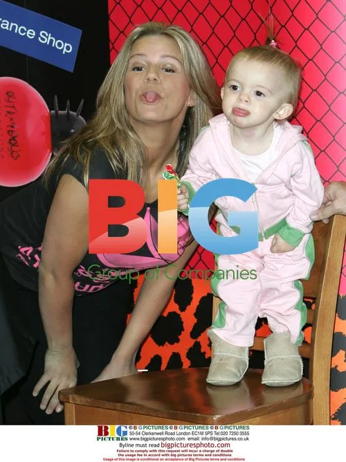 Kerry Katona and daughter Heidi at perfume launch