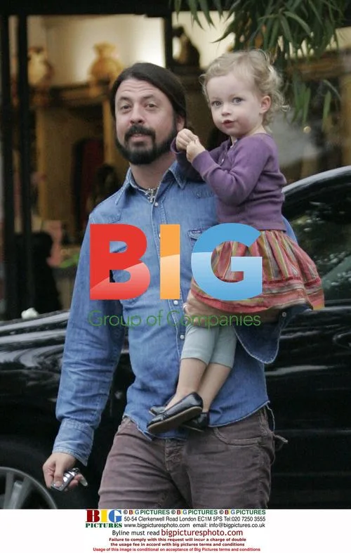 Dave Grohl with Family in Bel-Air