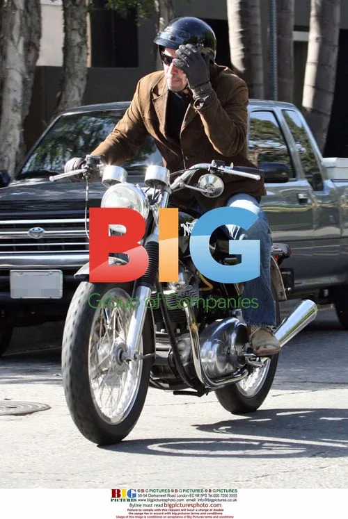 Keanu Reeves rides motorcycle in LA