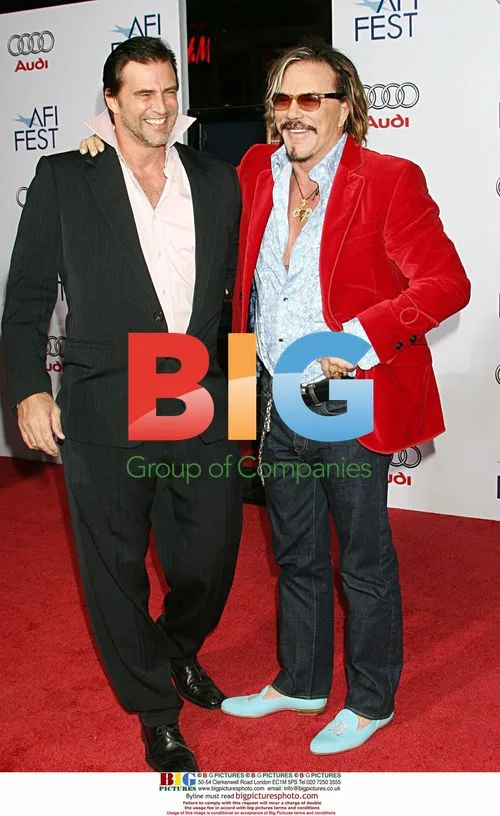 John Enos and Mickey Rourke at 'The Wrestler' Premiere