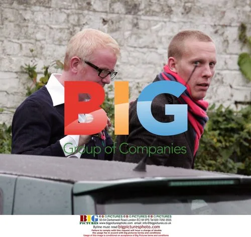 Chris Evans and Laurence Fox Meet at Pub
