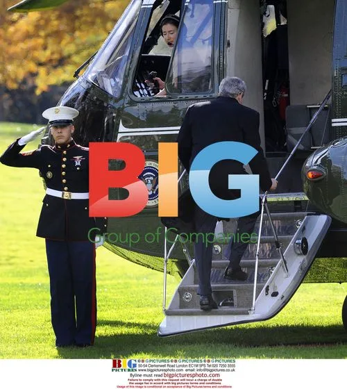 President George W. Bush departs White House for Maryland
