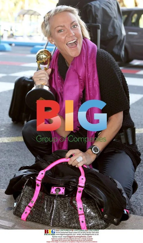Kate Ryan, 2006 Eurovision Singer, at Airport