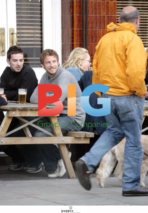 Jenson Button Enjoying a Pint in London