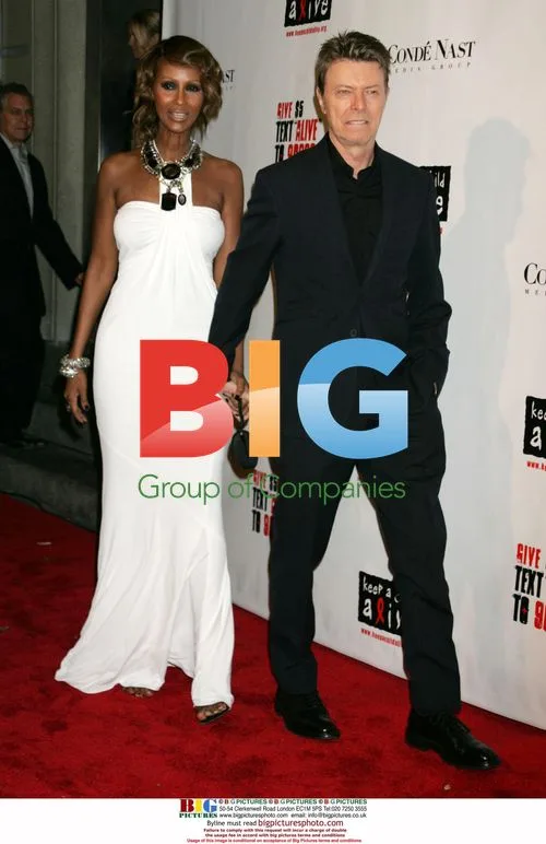 IMAN and David Bowie at Black Ball