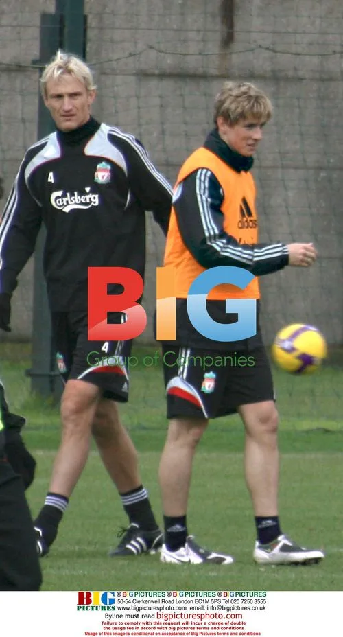 Liverpool players at Melwood training
