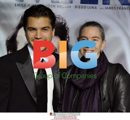 Emile Hersch and Meg Davenport at "Milk" premiere