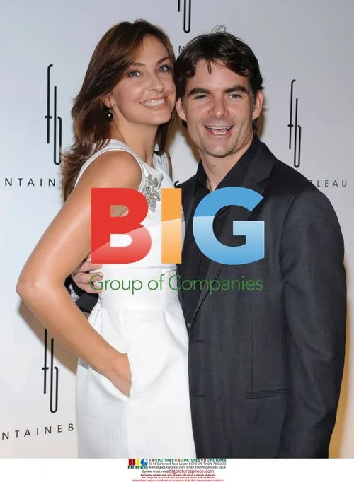 Jeff Gordon and Ingrid Vandebosch at Fontainebleau Opening