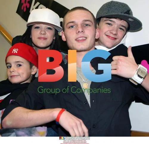 Scott Bruton, George Sampson backstage at Christmas lights event