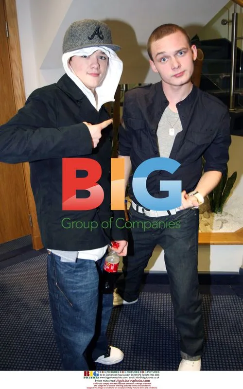George Sampson and Scott Bruton at Christmas Lights Switch On
